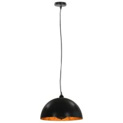 2 Pcs Plafonniers Noir Et Doré Semi-sphérique 40 Cm E27 -OSRAM || Philips || Bosch Soldes 2 pcs plafonniers noir et dore semi spherique 40 cm e27 3666722531207 550167
