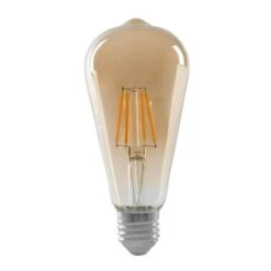 AMPOULE LED FILAMENT AMBREE - FORME POIRE - ST64 - 4W E27 SMD CERAMIQUE