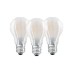 OSRAM Ampoule LED Ronde En Verre 4 W Culot E14 Blanc Chaud, Mat - Lot De 3