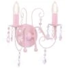 Applique Murale à Perles Rose 2 Ampoules E14 -OSRAM || Philips || Bosch Soldes applique murale a perles rose 2 ampoules e14 3666722503136 622381