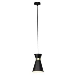 BRILLANT Suspension Goldy - Métal - E27 1x60W - Noir Et Or