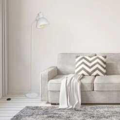 CMP Lampadaire - Blanc 1,72 M Avec Câble Textile Noir Et Blanc -OSRAM || Philips || Bosch Soldes cmp lampadaire blanc 1 72 m avec cable textile noir et blanc 3664944136316 1061090