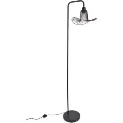 COREP Lampadaire Base Ronde - Métal - H 160 X Ø 30 X P 42 Cm - Noir