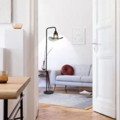 COREP Lampadaire Base Ronde - Métal - H 160 X Ø 30 X P 42 Cm - Noir -OSRAM || Philips || Bosch Soldes corep lampadaire base ronde metal h 160 x 30 x p 42 cm noir 3188000769329 734084