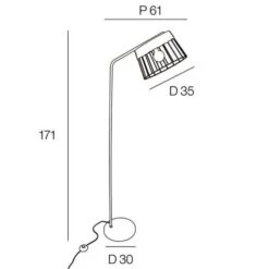 COREP Lampadaire En Métal Indah - H 171 Cm - E27 - 60 W - Noir Mat -OSRAM || Philips || Bosch Soldes corep lampadaire en metal indah h 171 cm e27 60 w noir mat 3188000754677 661373