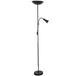 COREP Lampadaire En Métal Liseuse Flexible - Ø23cm - Noir