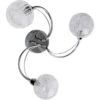 COREP Plafonnier Contemporain 3 Lumieres - Métal - Ø 47 Cm - Chrome