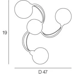 COREP Plafonnier Contemporain 3 Lumieres - Métal - Ø 47 Cm - Chrome -OSRAM || Philips || Bosch Soldes corep plafonnier contemporain 3 lumieres metal 47 cm chrome 3188000731845 710015