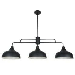 COREP Suspension En Métal Lincoln - Ø 28,50 Cm - H 82 Cm - E27 - 60 W - Noir