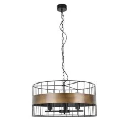 COREP Suspension En Métal Raw - Ø 58 Cm - H 30 Cm - 40 W - Noir Et Bronze