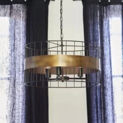 COREP Suspension En Métal Raw - Ø 58 Cm - H 30 Cm - 40 W - Noir Et Bronze -OSRAM || Philips || Bosch Soldes corep suspension en metal raw 58 cm h 30 cm 40 w noir et bronze 3188000756411 566484