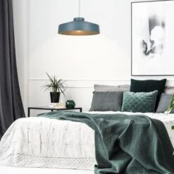 COREP Suspension Industrielle - Métal Peint - Ø 41 Cm - Pétrole -OSRAM || Philips || Bosch Soldes corep suspension industrielle metal peint 41 cm petrole 3188000761088 729016