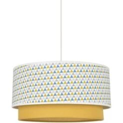 COREP Suspension Wakko Double Cylindre - E27 - 100W - Isocele Et Moutarde