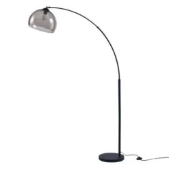 DAISY Lampadaire Arc - Métal Noir - Réflecteur Acrylique Fumé - L 30 X P 110 X H 170 -OSRAM || Philips || Bosch Soldes daisy lampadaire arc metal noir reflecteur acrylique fume l 30 x p 110 x h 170 3248116516474 597865