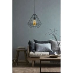 DIAMOND Suspension Filaire - Ø 40 X H 40 A 90 Cm - Noir - Ampoule A Filaments Comprise - E27 40W -OSRAM || Philips || Bosch Soldes diamond suspension filaire 40 x h 40 a 90 cm noir ampoule a filaments comprise e27 40w 5603950167608 566448