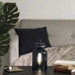 EDO Lampe En Verre Teinté - E27 - 25 W - H29 Cm - Bleu -OSRAM || Philips || Bosch Soldes edo lampe en verre teinte e27 25 w h29 cm bleu 3560238706565 661354