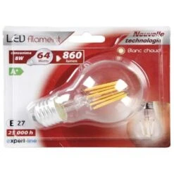 EXPERT LINE Ampoule LED E27 SMD A Filament 8 W équivalent A 64 W Blanc Chaud -OSRAM || Philips || Bosch Soldes expert line ampoule led e27 smd a filament 8 w equivalent a 64 w blanc chaud 3219514946194 514727