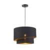ID Suspension Double Asymétrique SHIRA 2 - Noir Et Doré - 40 X 25cm -OSRAM || Philips || Bosch Soldes id suspension double asymetrique shira 2 noir et dore 40 x 25cm 761912