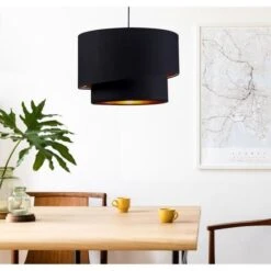 ID Suspension Double Asymétrique SHIRA 2 - Noir Et Doré - 40 X 25cm -OSRAM || Philips || Bosch Soldes id suspension double asymetrique shira 2 noir et dore 40 x 25cm 761914