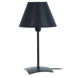 KOLA Lampe De Chevet Acier 16x16x29 Cm - Noir