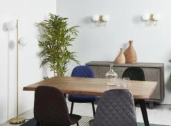 Lampadaire 2 Ampoules Métal Brossé Doré Etro -OSRAM || Philips || Bosch Soldes lampadaire 2 ampoules metal brosse dore etro 3248118406155 1147380