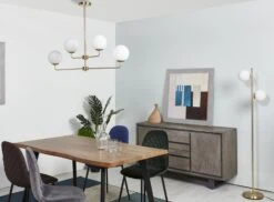 Lampadaire 2 Ampoules Métal Brossé Doré Etro -OSRAM || Philips || Bosch Soldes lampadaire 2 ampoules metal brosse dore etro 3248118406155 1147383