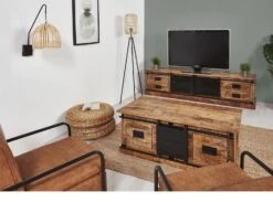 Lampadaire Trépied En Metal Noir Avec Abat Jour En Rotin Naturel 155 Cm -OSRAM || Philips || Bosch Soldes lampadaire 28400na brie beige 3248118400177 590343