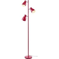 Lampadaire 3 Lumières Métal Rouge Mikie