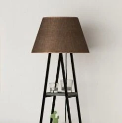 Lampadaire 4 étagères Tissu Marron Et Bois Anthracite Kasper 165 Cm -OSRAM || Philips || Bosch Soldes lampadaire 4 etageres tissu marron et bois anthracite kasper 165 cm 8681875520934 1521441