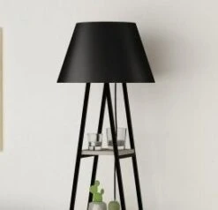 Lampadaire 4 étagères Tissu Noir Et Bois Anthracite Et Taupe Kasper 165 Cm -OSRAM || Philips || Bosch Soldes lampadaire 4 etageres tissu noir et bois anthracite et taupe kasper 165 cm 8681875521009 1521453