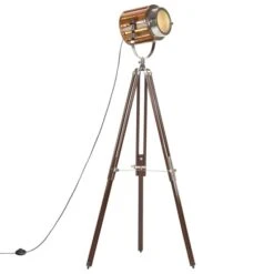 Lampadaire à Trépied Bois De Manguier Massif 186 Cm -OSRAM || Philips || Bosch Soldes lampadaire a trepied bois de manguier massif 186 cm 3666722494045 637705