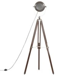 Lampadaire à Trépied Bois De Manguier Massif 186 Cm -OSRAM || Philips || Bosch Soldes lampadaire a trepied bois de manguier massif 186 cm 3666722494045 637708