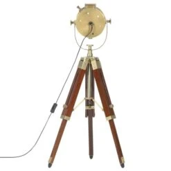 Lampadaire à Trépied Bois De Manguier Massif 69 Cm -OSRAM || Philips || Bosch Soldes lampadaire a trepied bois de manguier massif 69 cm 3666722494090 637624