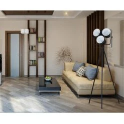 Lampadaire à Trépied Métal Noir Detsaik -OSRAM || Philips || Bosch Soldes lampadaire a trepied metal noir asare 3248116645303 413292