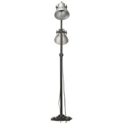 Lampadaire Avec 2 Abat-jour Argenté E27 Fonte -OSRAM || Philips || Bosch Soldes lampadaire avec 2 abat jour argente e27 fonte 3666722779197 950339
