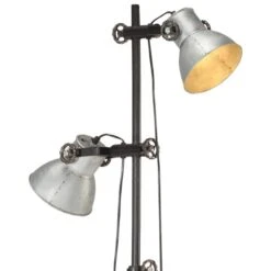 Lampadaire Avec 2 Abat-jour Argenté E27 Fonte -OSRAM || Philips || Bosch Soldes lampadaire avec 2 abat jour argente e27 fonte 3666722779197 950341