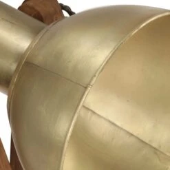 Lampadaire Laiton E27 Bois De Manguier Massif -OSRAM || Philips || Bosch Soldes lampadaire laiton e27 bois de manguier massif 3666722778541 950399