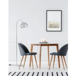 Lampadaire LED Métal Argenté Et Socle Marbre Blanc Naime -OSRAM || Philips || Bosch Soldes lampadaire led metal argente et socle marbre blanc milan 3248116249426 413316