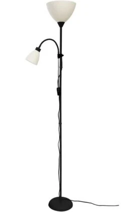 Lampadaire Liseuse Abat Jour Métal Noir Betty H 176 Cm