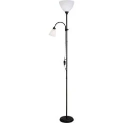 Lampadaire Liseuse Betty 2 Abat Jours ABS Piétement Métal L 20 X L 20 X H 176 Cm INTERNATIONAL DESIGN