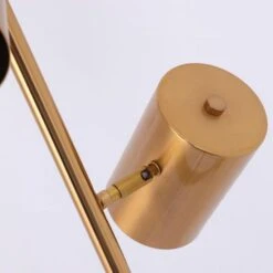 Lampadaire Métal Brossé Doré Nonatri -OSRAM || Philips || Bosch Soldes lampadaire metal brosse dore trianon 3327480054437 558242