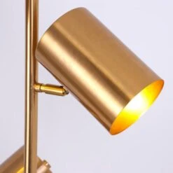 Lampadaire Métal Brossé Doré Nonatri -OSRAM || Philips || Bosch Soldes lampadaire metal brosse dore trianon 3327480054437 558243