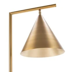 Lampadaire Métal Doré Et Socle Marbre Blanc Ravih -OSRAM || Philips || Bosch Soldes lampadaire metal dore et socle marbre blanc 8435471840206 575174