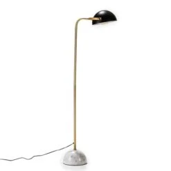 Lampadaire Métal Noir Et Pied Métal Doré Sarita H 145 Cm