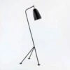 Lampadaire Métal Noir Et Rotule Doré Xéna H 125 Cm -OSRAM || Philips || Bosch Soldes lampadaire metal noir et rotule dore 239578