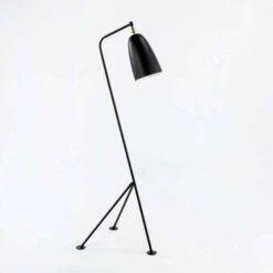 Lampadaire Métal Noir Et Rotule Doré Xéna H 125 Cm