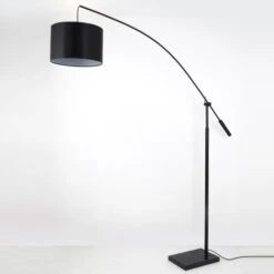 Lampadaire Métal Noir Nelis -OSRAM || Philips || Bosch Soldes lampadaire metal noir helix 3327480054642 558013