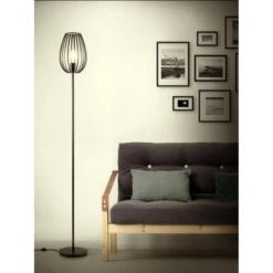 Lampadaire Métal Noir Cuchi -OSRAM || Philips || Bosch Soldes lampadaire metal noir maddy 3248116250309 557211