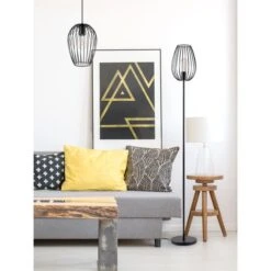 Lampadaire Métal Noir Cuchi -OSRAM || Philips || Bosch Soldes lampadaire metal noir maddy 3248116250309 557212