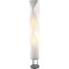 Lampadaire PVC Blanc Et Pied Métal Gris Lolabi -OSRAM || Philips || Bosch Soldes lampadaire pvc blanc et pied metal gris apollo 3248113237037 413325